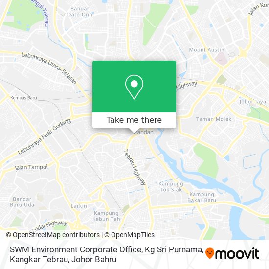 SWM Environment Corporate Office, Kg Sri Purnama, Kangkar Tebrau map