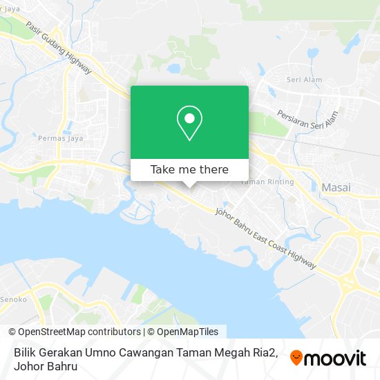 Bilik Gerakan Umno Cawangan Taman Megah Ria2 map