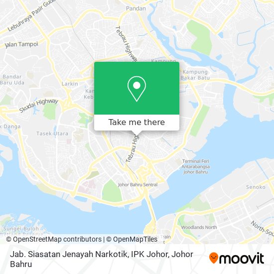 Jab. Siasatan Jenayah Narkotik, IPK Johor map