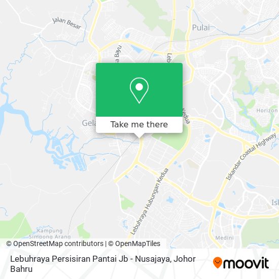 Lebuhraya Persisiran Pantai Jb - Nusajaya map