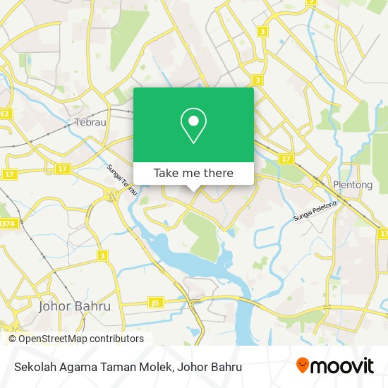Sekolah Agama Taman Molek map