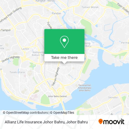 Allianz Life Insurance Johor Bahru map