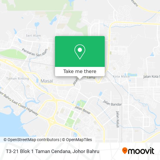 T3-21 Blok 1 Taman Cendana map