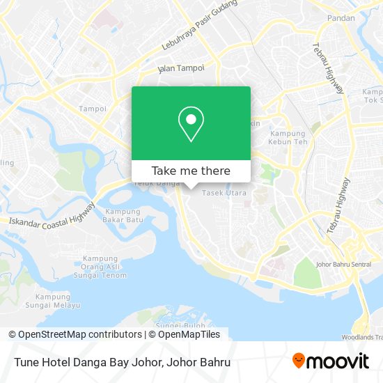 Tune Hotel Danga Bay Johor map