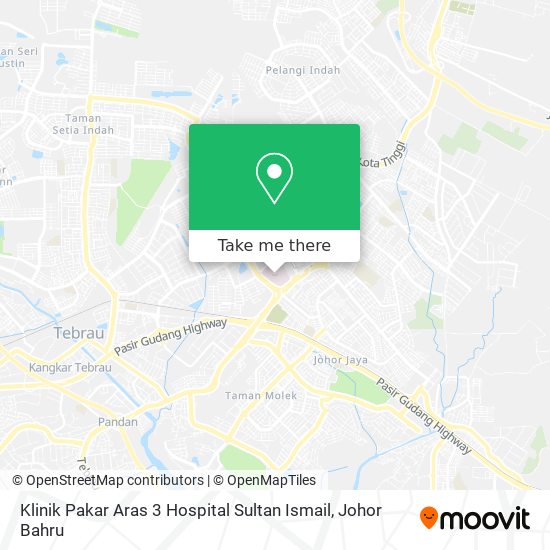 Klinik Pakar Aras 3 Hospital Sultan Ismail map