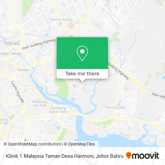 Klinik 1 Malaysia Taman Desa Harmoni map