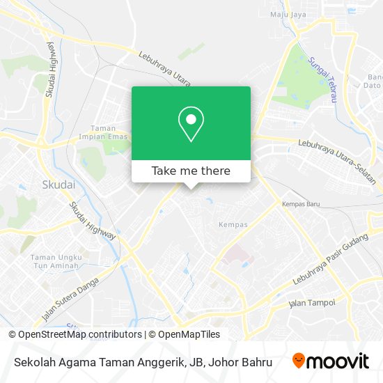 Sekolah Agama Taman Anggerik, JB map