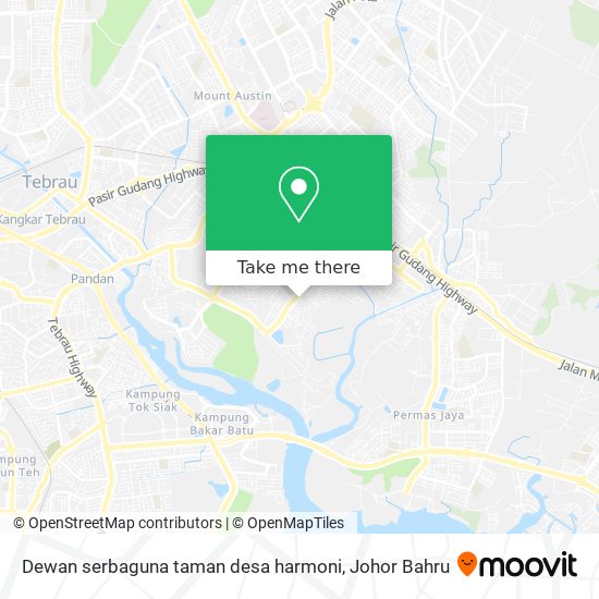 Dewan serbaguna taman desa harmoni map