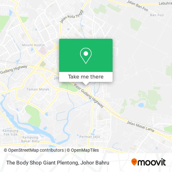 How to get to The Body Shop Giant Plentong in Johor Baharu by Bus?