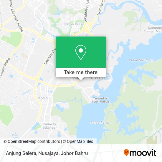 Anjung Selera, Nusajaya map