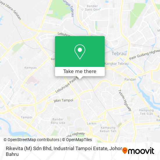 Rikevita (M) Sdn Bhd, Industrial Tampoi Estate map