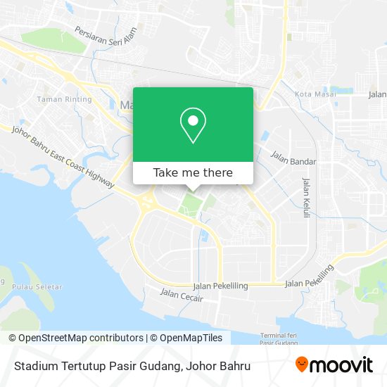 Stadium Tertutup Pasir Gudang map