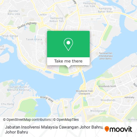Jabatan Insolvensi Malaysia Cawangan Johor Bahru map