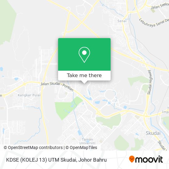 KDSE (KOLEJ 13) UTM Skudai map