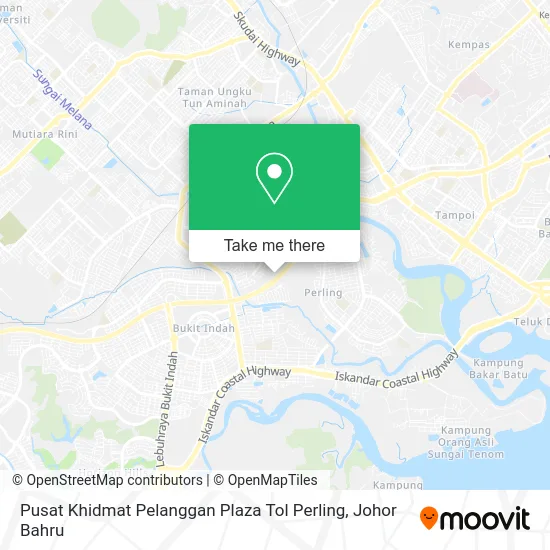 Pusat Khidmat Pelanggan Plaza Tol Perling map
