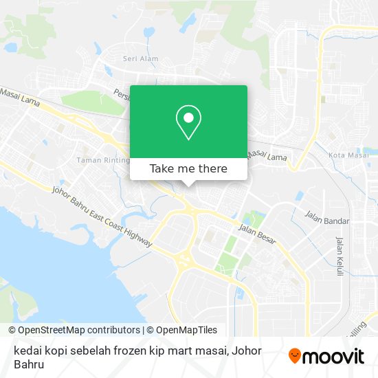 kedai kopi sebelah frozen kip mart masai map