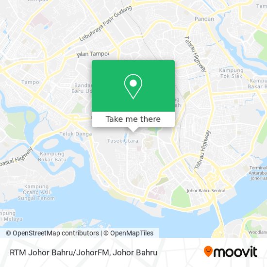 RTM Johor Bahru/JohorFM map