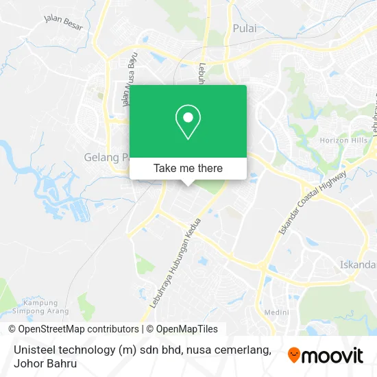 Unisteel technology (m) sdn bhd, nusa cemerlang map