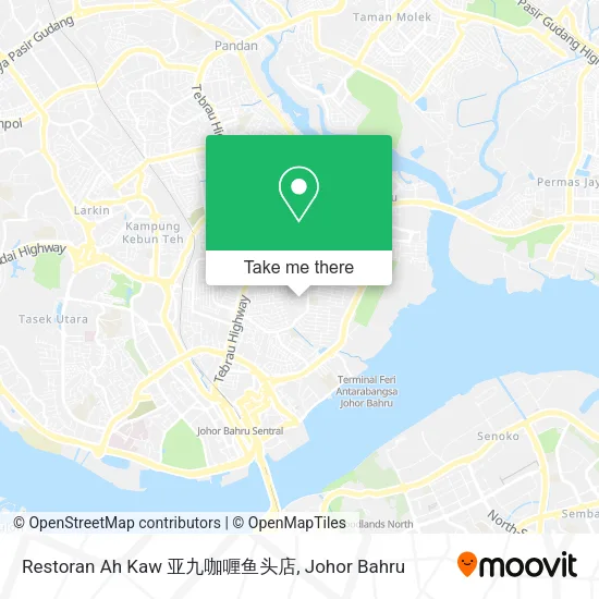 Restoran Ah Kaw 亚九咖喱鱼头店 map