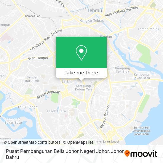 Pusat Pembangunan Belia Johor Negeri Johor map