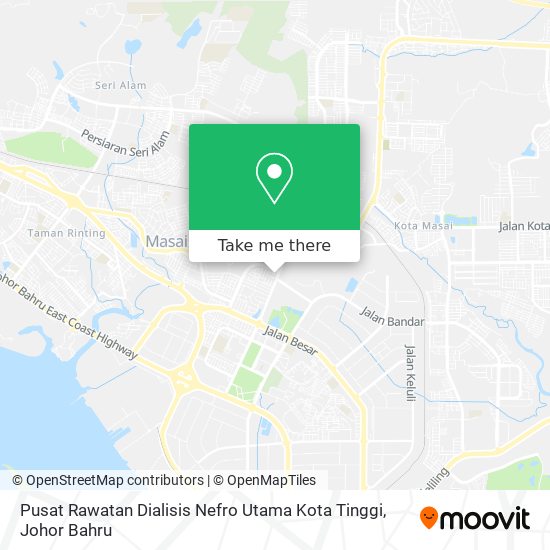 Pusat Rawatan Dialisis Nefro Utama Kota Tinggi map