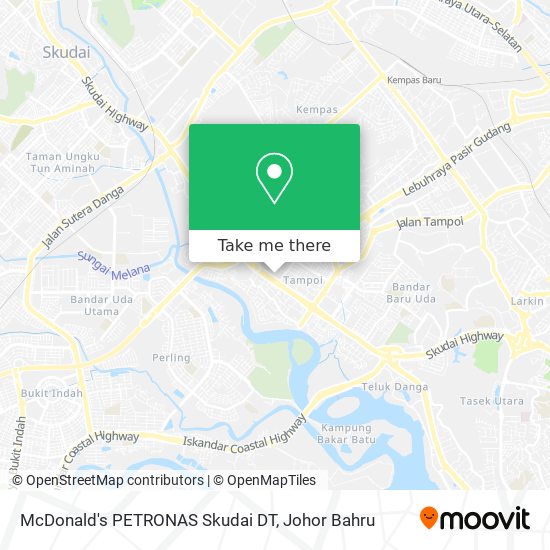 McDonald's PETRONAS Skudai DT map