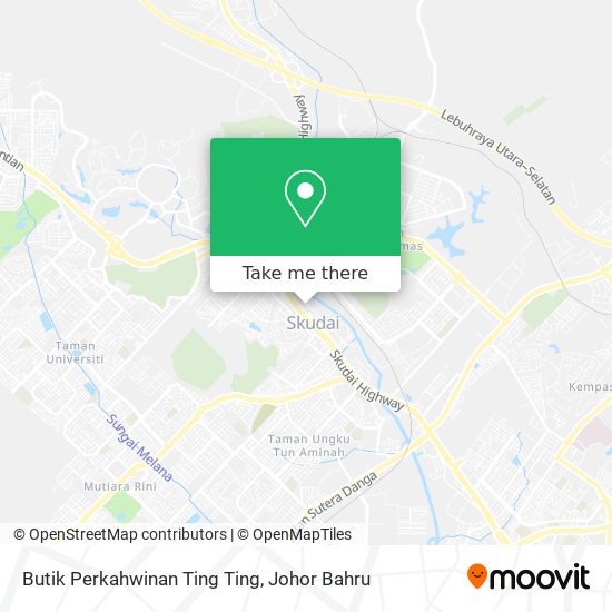 Butik Perkahwinan Ting Ting map