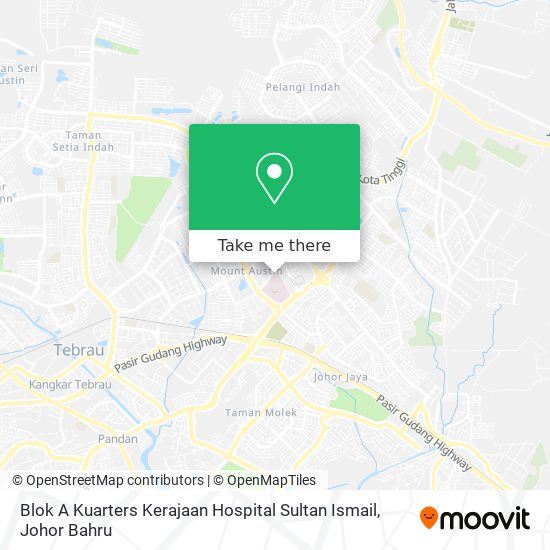 Blok A Kuarters Kerajaan Hospital Sultan Ismail map