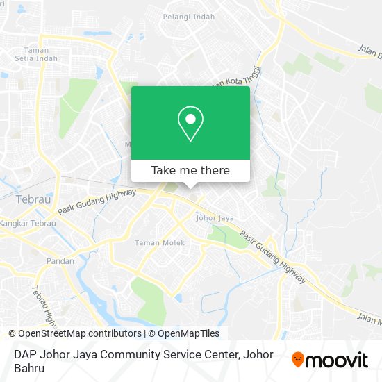 DAP Johor Jaya Community Service Center map