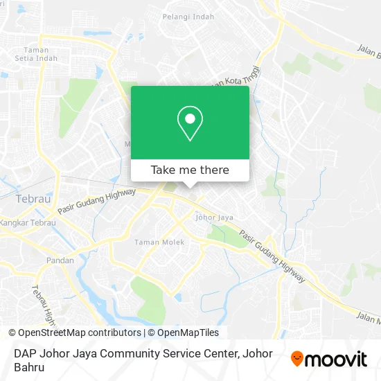 DAP Johor Jaya Community Service Center map