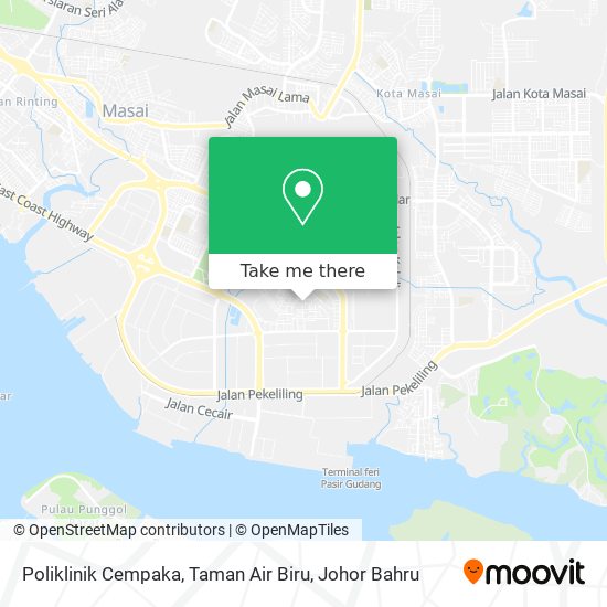 Poliklinik Cempaka, Taman Air Biru map