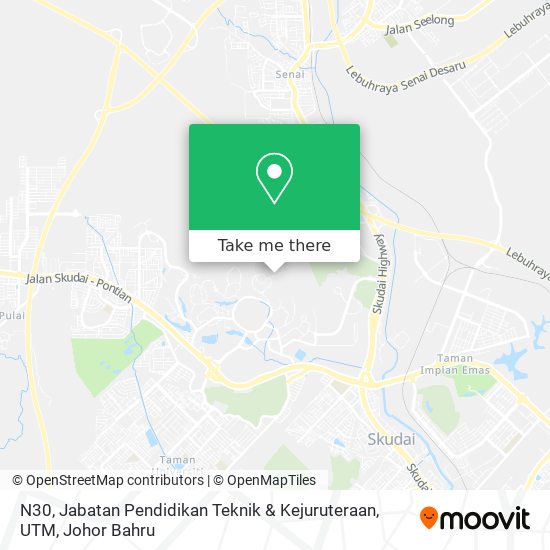 N30, Jabatan Pendidikan Teknik & Kejuruteraan, UTM map