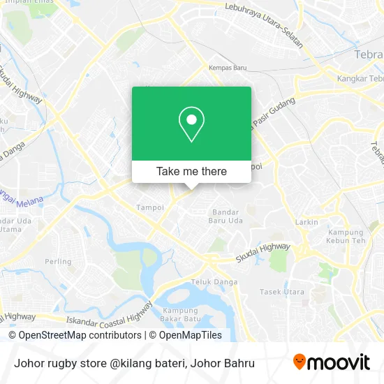 Johor rugby store @kilang bateri map