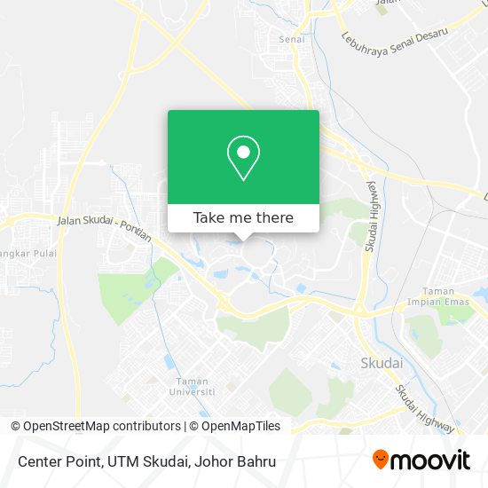 Center Point, UTM Skudai map