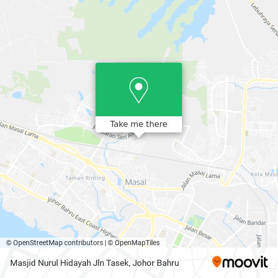 Masjid Nurul Hidayah Jln Tasek map