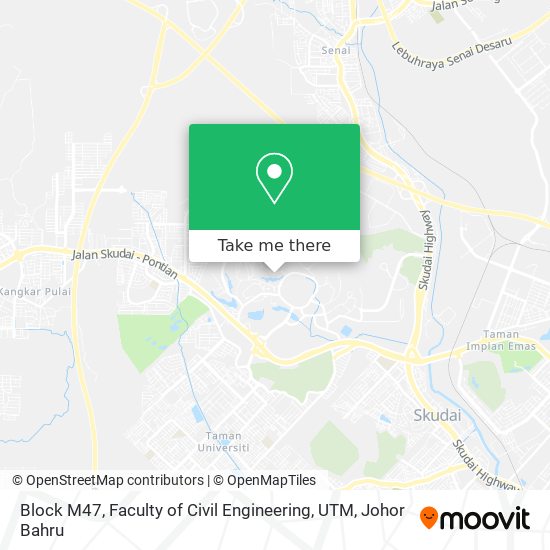 Block M47, Faculty of Civil Engineering, UTM map