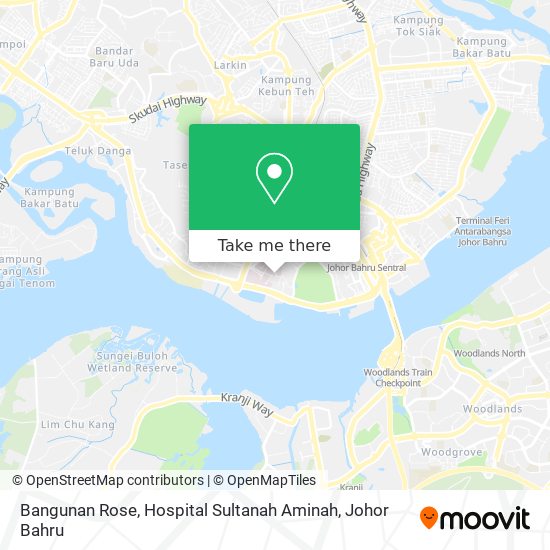 Bangunan Rose, Hospital Sultanah Aminah map