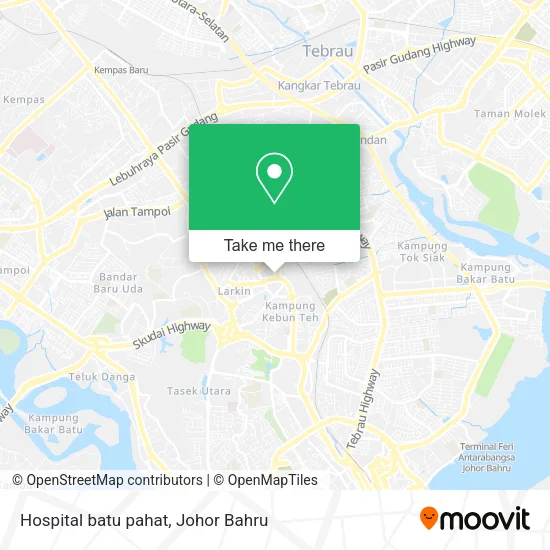 Hospital batu pahat map