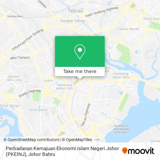 Perbadanan Kemajuan Ekonomi Islam Negeri Johor (PKEINJ) map