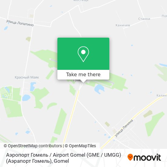 Аэропорт Гомель / Airport Gomel (GME / UMGG) (Аэрапорт Гомель) map