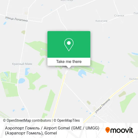 Аэропорт Гомель / Airport Gomel (GME / UMGG) (Аэрапорт Гомель) map