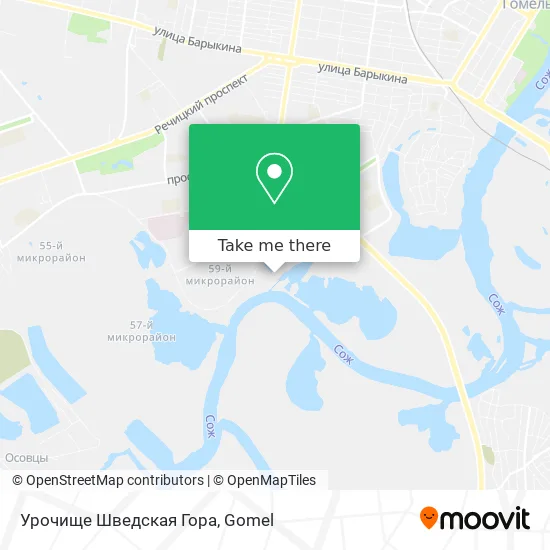 Урочище Шведская Гора map