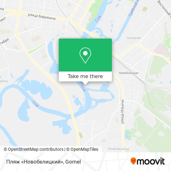 Пляж «Новобелицкий» map