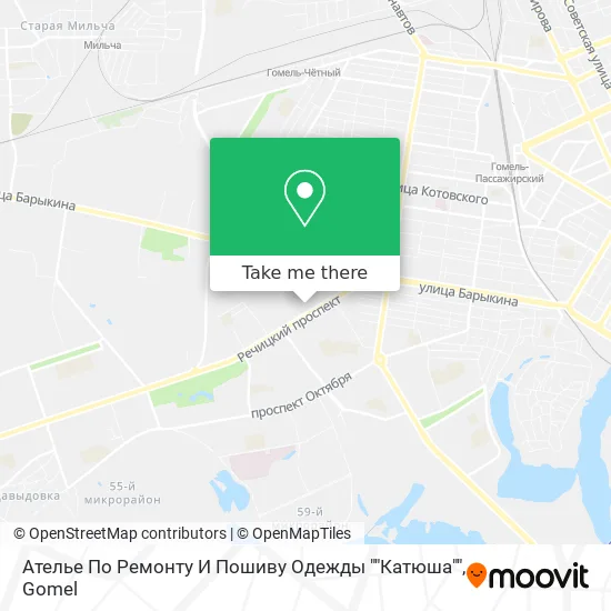 Ателье По Ремонту И Пошиву Одежды ""Катюша"" map