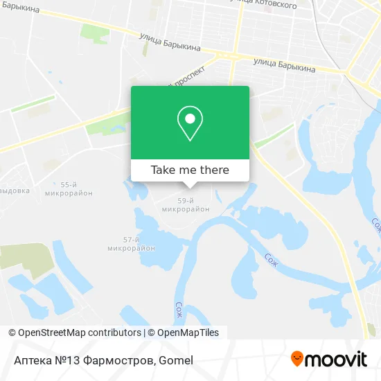 Аптека №13 Фармостров map