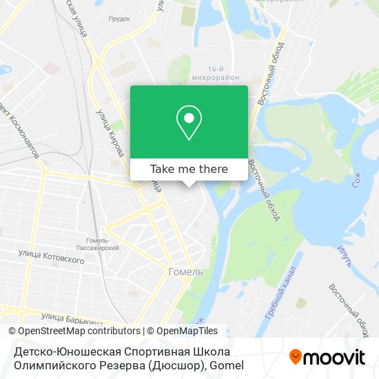 Детско-Юношеская Спортивная Школа Олимпийского Резерва (Дюсшор) map