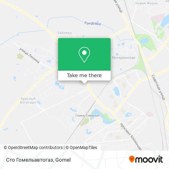 Сто Гомельавтогаз map