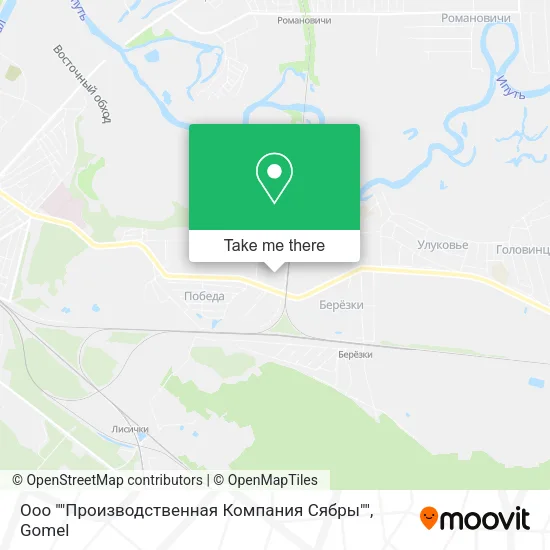 Ооо ""Производственная Компания Сябры"" map