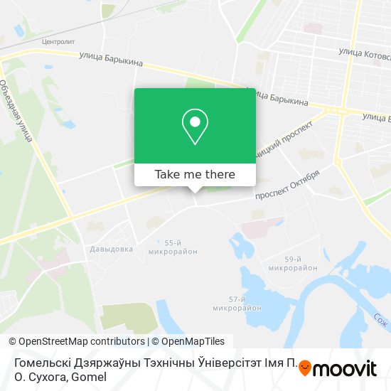 Гомельскі Дзяржаўны Тэхнічны Ўніверсітэт Імя П. О. Сухога map