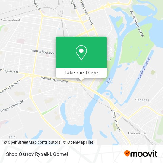 Shop Ostrov Rybalki map